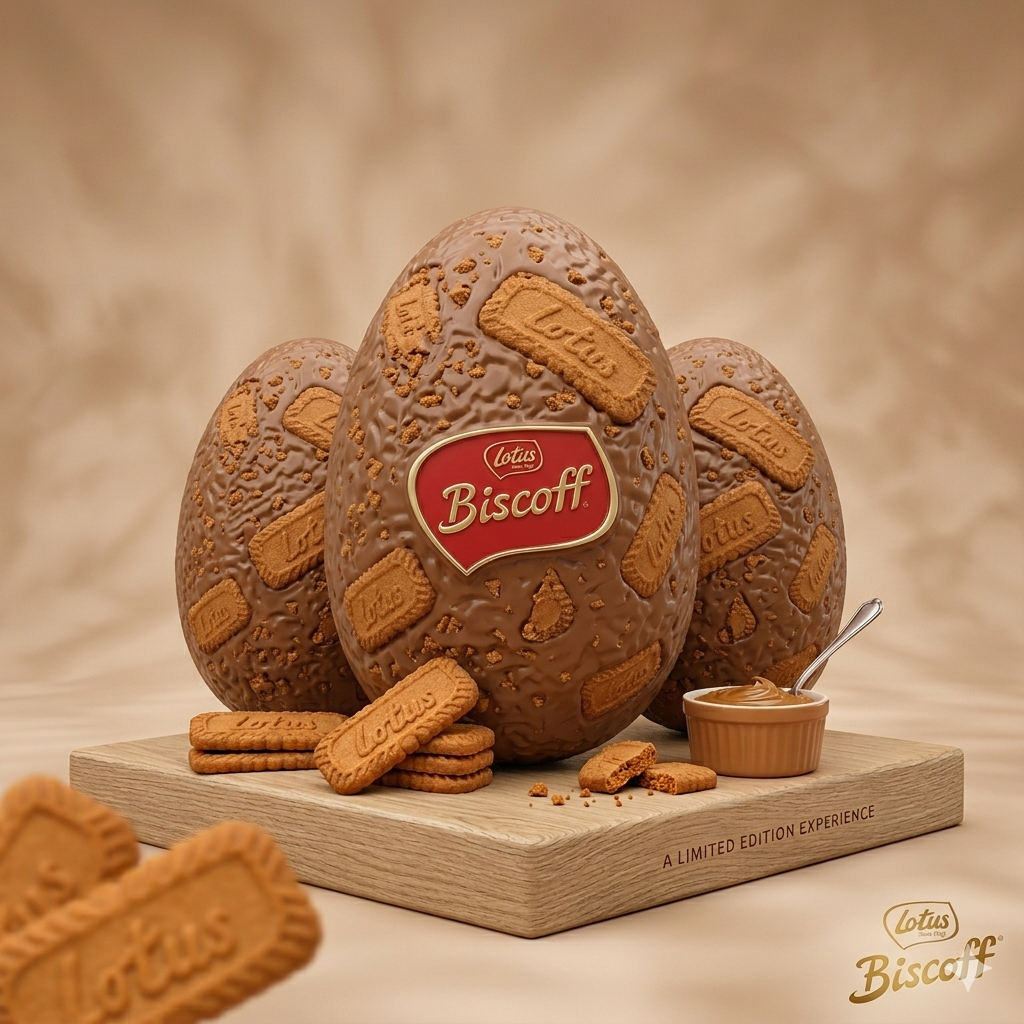 Ovo Biscoff Premium em destaque