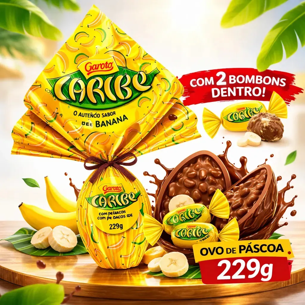 Ovo de Pascoa Garoto Caribe